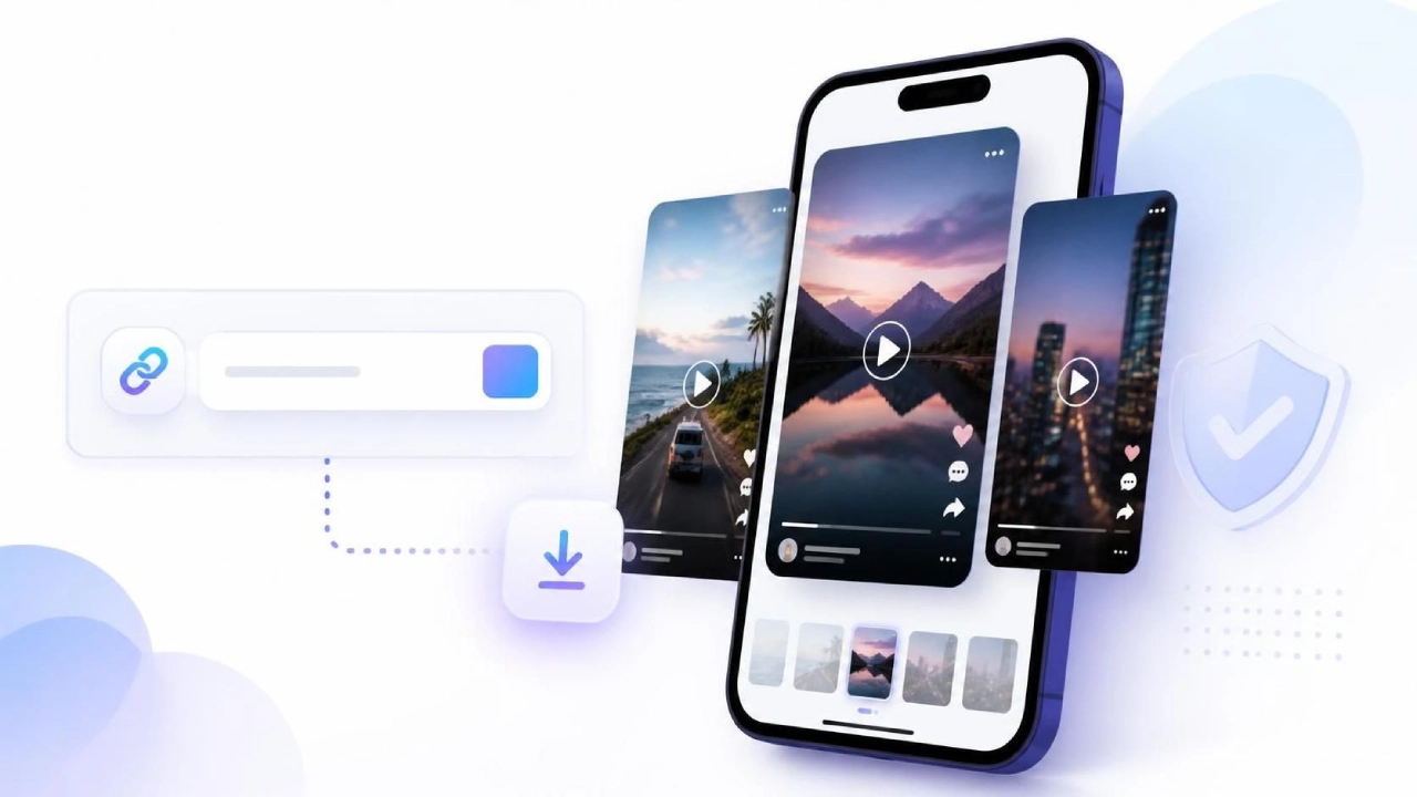 Antarmuka pengunduh Reels Facebook untuk menyimpan video Reel publik